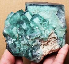 Rare Larger Particles Transparent Green Cube Fluorite Crystal Mineral Specimen picture