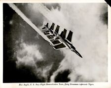 LG62 1960 Orig Photo BLUE ANGELS U.S. NAVY FLIGHT DEMO GRUMMAN SUPERSONIC TIGERS picture