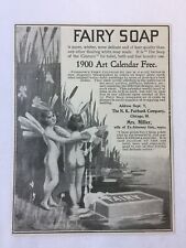 1899 ad ~ FAIRY SOAP ~ two fairies by the water picture