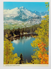 Greetings from Colorful Colorado Bear Lake Rocky Mountain National Postcard picture