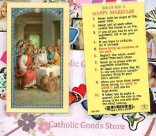 Rules for a Happy Marriage - Laminated Holy Card picture