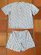 Vtg Mickey Mouse Goofy Pluto Two Piece Pajama Set Henley Shirt Boxers Men’s XL picture