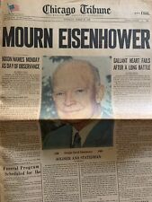 Chicago Tribune March 29, 1969, MOURN EISENHOWER picture