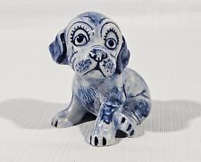 Vintage Delft Holland Puppy Dog Figurine Marked READ picture