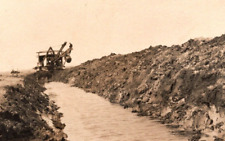Vintage RPPC - Steam Shovel Digging Irrigation Ditch c1910 picture
