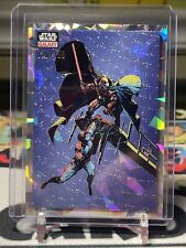 2023 Topps Star Wars Galaxy Chrome LUKE IN PERIL #1 Atomic Refractor /150 picture
