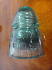 Vintage Glass Insulator CD 145 Milk Swirled Aqua SB Glass 4 1/4