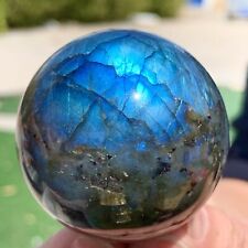 161G Natural Gorgeous Labradorite QuartzCrystal Stone Specimen ball Healing picture
