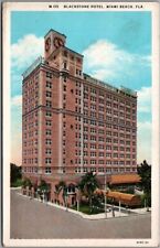 1930s Miami Beach, Florida Postcard BLACKSTONE HOTEL Building View - Curteich picture