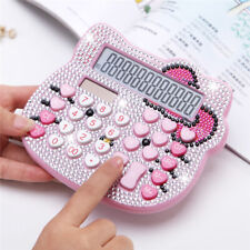 Girl Ladies Gift Pink Hello Kitty Electronic Calculator 12 Digit Solar Power new picture