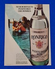 1983 RONRICO PUERTO RICAN RUM ORIGINAL COLOR PRINT AD SHIPS FREE EXTRA DRY WHITE picture