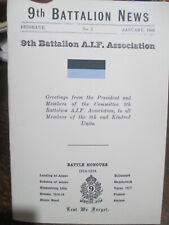9th Battalion AIF News No 2 1948 Memories of Ypres Life & Times of Old Mates Boo picture