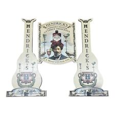 Rare Hendricks Gin Wooden Advertising Sign Man Cave Lot Of 3 High Quality Large picture