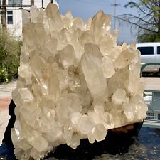 35.59LB Natural Large Himalayan quartz cluster white crystal ore Earth specimen picture