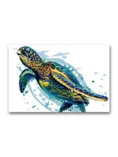 Realistic Colorful Sea Turtle Poster -Image by Shutterstock picture