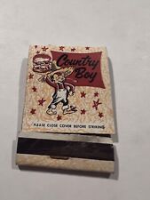 c1940s Country Boy Kitchen Minneapolis Minnesota MN Matchbook Cover 20 Strike picture