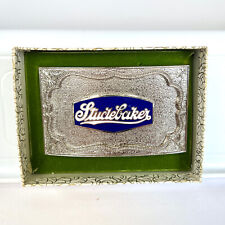 NOS - Vintage Studebaker Enamel Logo Silver Belt Buckle Crafted Early '80s picture