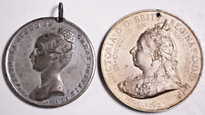 Rare 1838 Queen Victoria Coronation Medal by T. Halliday + Spinks Jubilee Medal picture