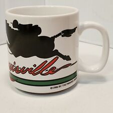 VTG Louisville Kentucky Coffee Mug Horse Race Track Tea Cup Fast Derby Downs picture