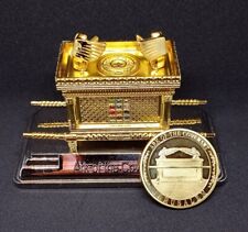 MINI Ark of The Covenant  Israel Gold tone + Medal, coin from Jerusalem picture