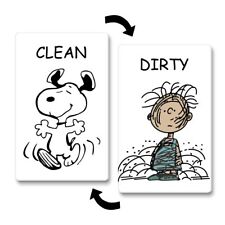 Funny Cute Cartoon Clean Dirty Dishwasher Magnet, Washing Machine Magnet Doub... picture