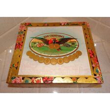 Vintage San Cristobal Elegancia Wood Cigar Box trinket box jewelry box stash box picture