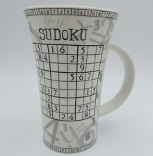 Sudoku Puzzle Tall Latte Mug  Dunoon Bone China How to Play Origins England picture