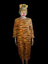 VTG 1960s BEN COOPER Tiger Halloween Fabric Costume Young Adult (Size 16-18) USA picture