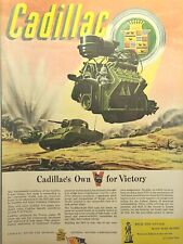 Cadillac M-5 Light Tank Engines Battlefield John Vickery Vintage Print Ad 1943 picture