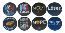 Trump Lost in 2020 Set of 8 Buttons - Anti-Trump 2024 pins (2.25 inches) picture