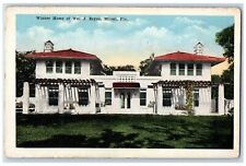 c1910's Winter Home Of Wm. Jennings Bryan Exterior Miami Florida FL Postcard picture