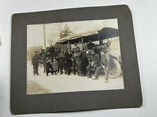 Large Photo Philadelphia Line Workers + Truck Dec 1914 Man With Owl picture