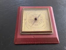 Vintage 1940 SELSI Weather Station Leather Wrapped Barometer, Made In England picture