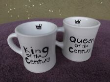  Wendy Tancock King & Queen of the Century 2 Ceramic Mugs Cups Crown Toronto picture