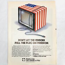 People for the American Way Print Ad Liberal Progressive Cause Anti Censorship picture