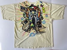 Vintage Harley Davidson Blank Yellow TShirt Airbrush Chicano Mexican Art XL 1of1 picture