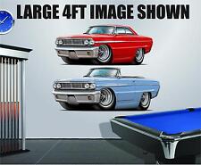1964 Ford Galaxie 390 Vintage Art Wall Poster Decal Man Cave Graphics Garage  picture
