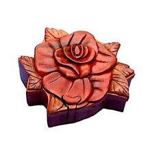 Rose - Handmade Wood Puzzle Box Intarsia Wood Decorative Jewelry Trinket Box  picture