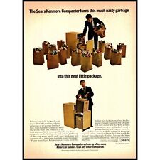 1974 Sears Kenmore Trash Compactor Vintage Print Ad Kitchen Appliance Wall Art picture
