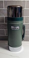 Aladdin Stanley Thermos Bottle 24oz Wide Mouth Food Thermos A-1350B Green Metal picture
