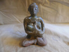 Mexican Goddess Breastfeeding Old Clay Figurine picture