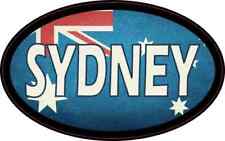4in x 2.5in Oval Australian Flag Sydney Sticker Car Truck Vehicle Bumper Decal picture