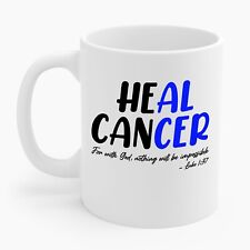 Colon Cancer Faith Bible Verse CRC Awareness Support Heal Family Coffee Mug picture