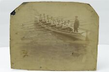Antique US Navy Photograph Apprentice Sailors USS BB-7 Illinois Rowing Team picture