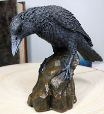 Perching Raven On Rock Statue 5