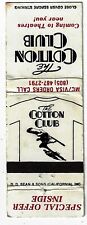 Empty Matchbook Cover The Cotton Club Coming to Theatres Near You picture
