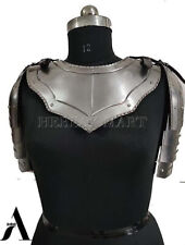 Medieval Iron Gorget with Pauldrons Gothic Gorget Spaulders Arm Shoulder Guard picture