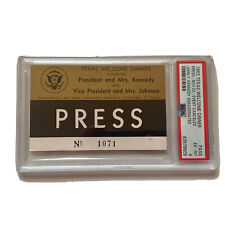 1963 Texas Welcome Dinner Press Badge President John Kennedy Assassination PSA 6 picture