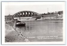 c1940's Albert Canal Train Bridge Lierseweg View Belgium RPPC Photo Postcard picture