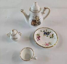 Vintage Tea Set Hammersley & Co Glamis Heather Floral Baby Dollhouse Miniature  picture